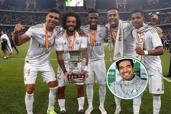 Jogadores do Real Madrid comemoram título