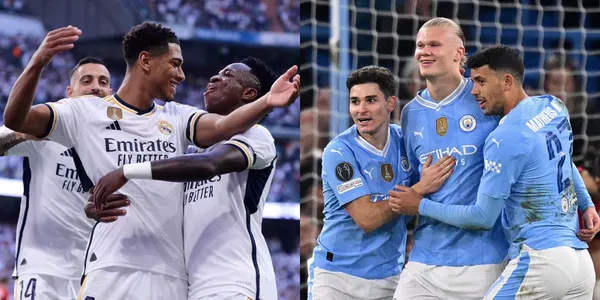 Jogadores do Real Madrid e Manchester City