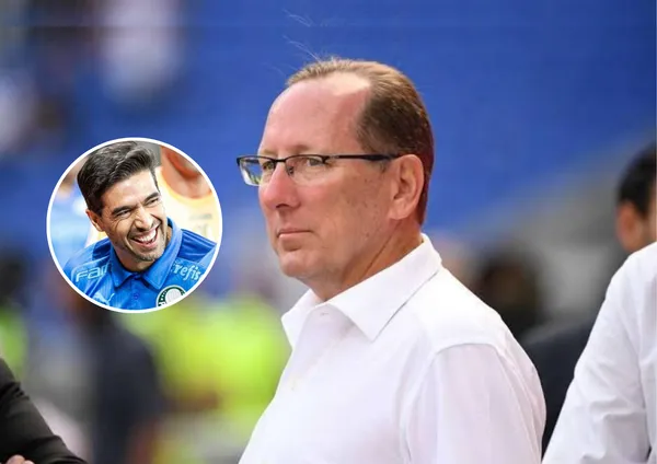 John Textor e ao lado Abel Ferreira