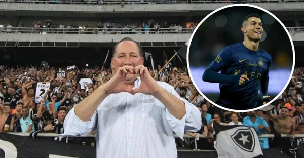 John Textor no Botafogo e CR7 em ação pelo Al-Nassr