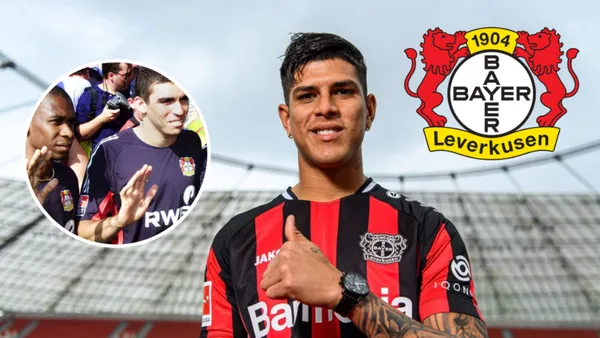 Juan e Lúcio ao lado de Piero Hincapié no Leversuken