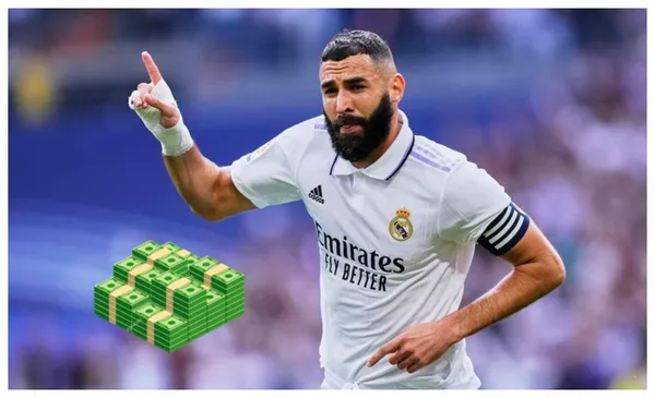 Karim Benzema com a camisa do Real Madrid