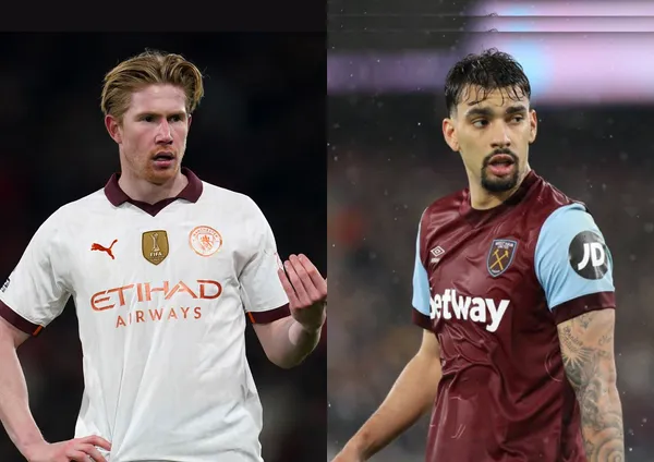 Kevin De Bruyne e Lucas Paquetá