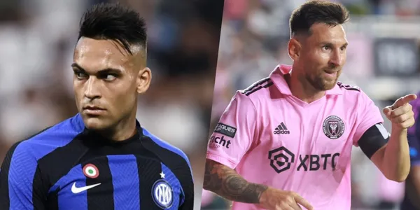 Lautaro Martínez e Lionel Messi