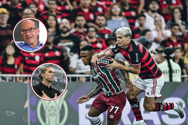 Lédio Carmona e Filipe Luís em detalhe