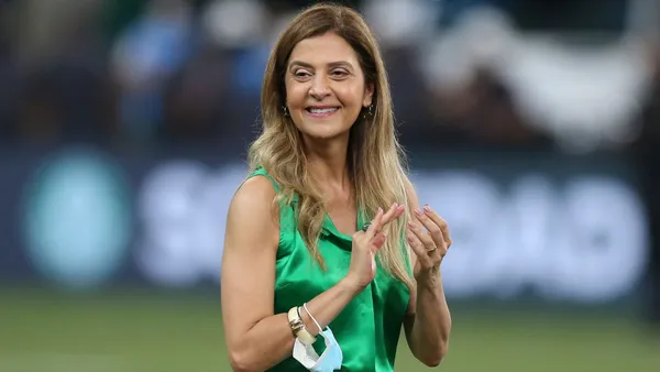 Leila Pereira, presidente do Palmeiras. Foto: Getty Images