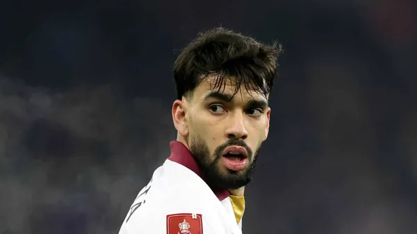 Lucas Paquetá em partida pelo West Ham. Foto: Catherine Ivill/AMA/GettyImages