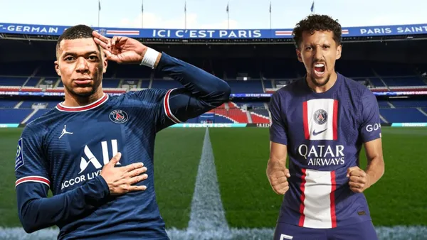 Mbappé e Marquinhos em ação pelo PSG