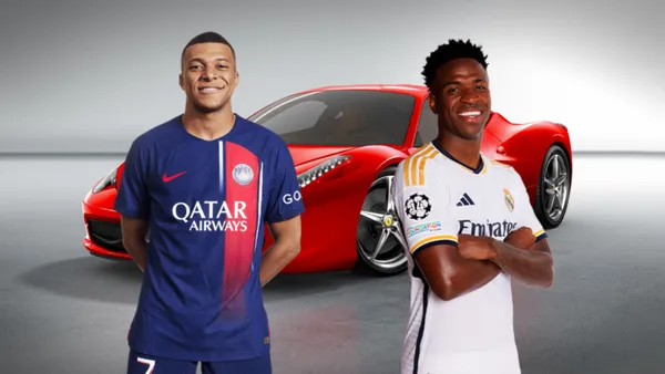 Mbappé no PSG ao lado de Vini Jr com a camisa do Real Madrid