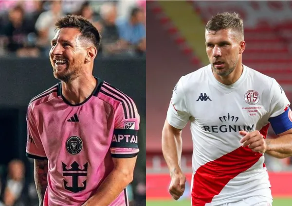 Messi e Lukas Podolski