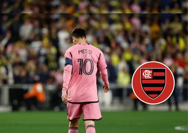 Messi e o escudo do Flamengo
