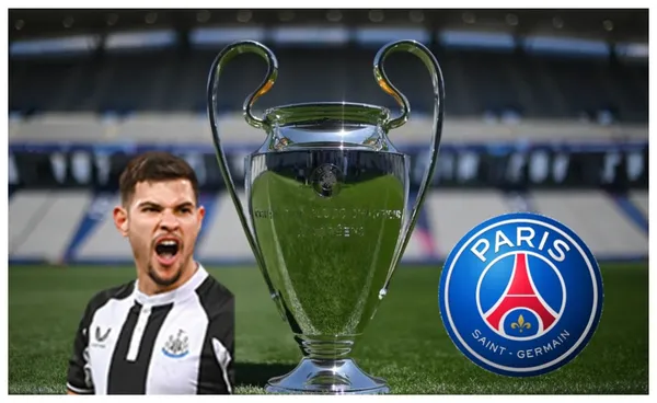 Newcastle entrou em campo nesta quarta-feira diante do PSG