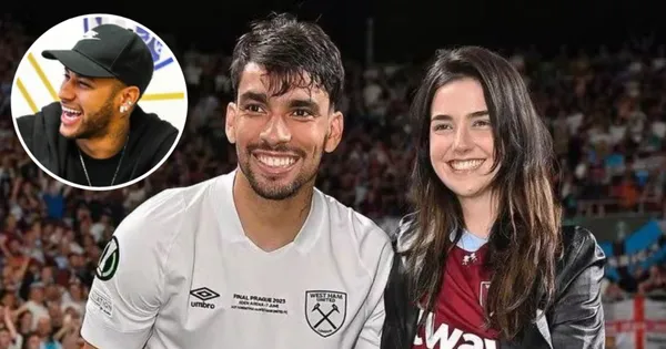 Neymar e Lucas Paquetá com sua esposa