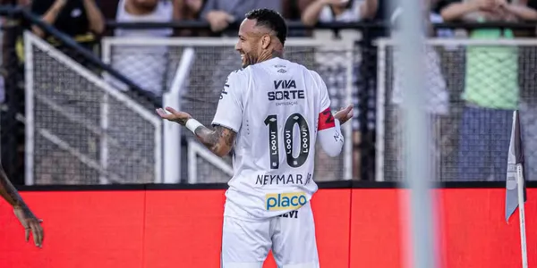 O golaço de Neymar pelo Santos (Foto: Santos)