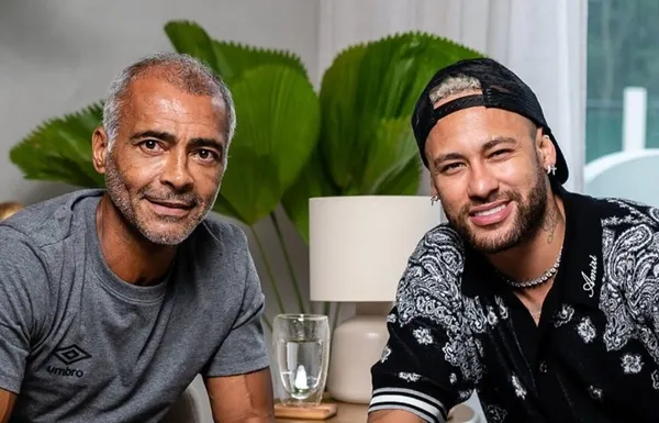 omário e Neymar, respectivamente - Foto: Reprodução/RomárioTV