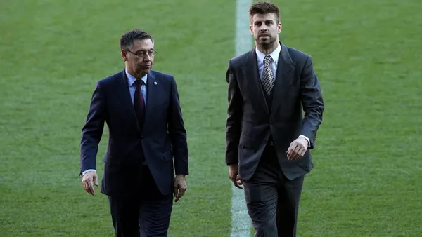 Os jogadores do FC Barcelona demonstraram publicamente seu descontentamento com o presidente catalão