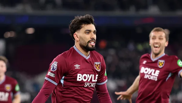 Paquetá comemora gol pelo West Ham. Foto: Julian Finney/Getty Images
