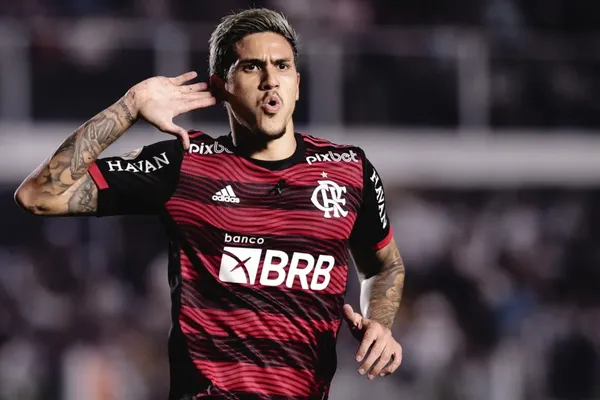 Pedro, atacante do Flamengo. Foto: Ettore Chiereguini/AGIF