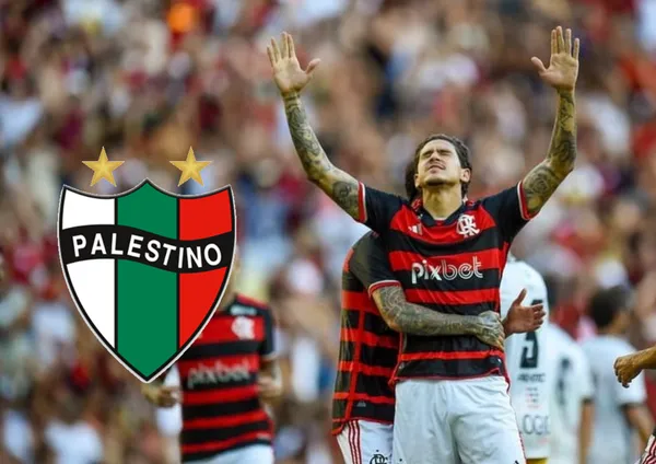Pedro e o escudo do Palestino