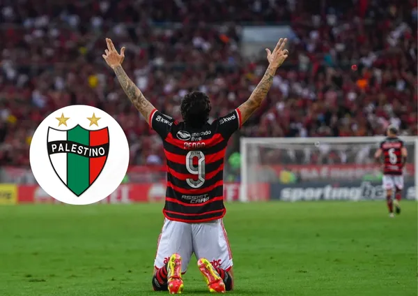 Pedro e o escudo do Palestino