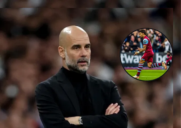 Pep Guardiola e Lucas Paquetá