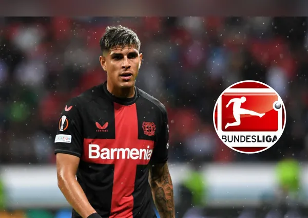 Piero Hincapié e o logo da Bundesliga