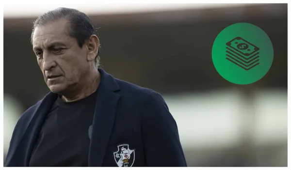 Ramón Diaz com o paletó do Vasco da Gama