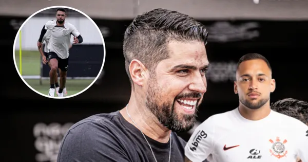 Raniele, António Oliveira e Maycon no Corinthians