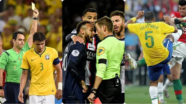 Ranking dos jogadores brasileiros com mais expulsões na carreira / X