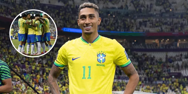 Raphinha marcou gol de falta