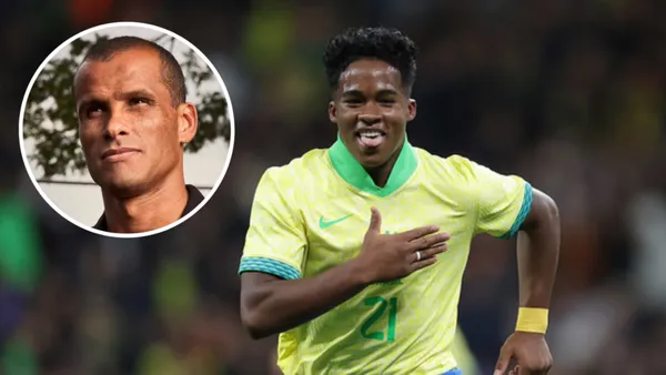 Rivaldo e Endrick em ação pela Seleção Brasileira