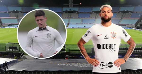 Rodrigo Garro e Yuri Alberto em ação pelo Corinthians