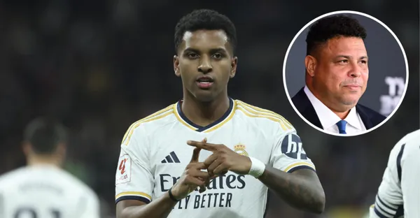 Rodrygo em ação pelo Real Madrid e Ronaldo Fenômeno