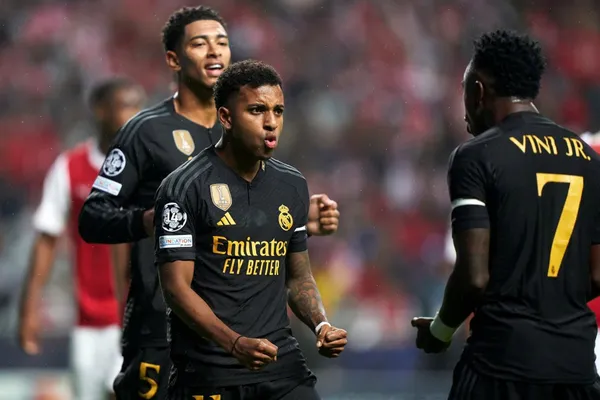 Rodrygo em ação pelo Real Madrid. Foto: Jose Manuel Alvarez/Quality Sport Images/Getty Images