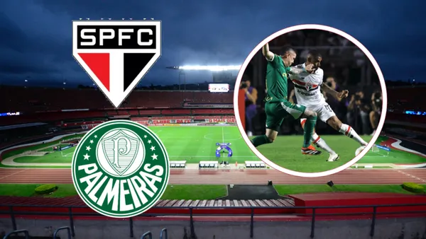 São Paulo e Palmeiras disputando o Choque-Rei no Estádio do Morumbis