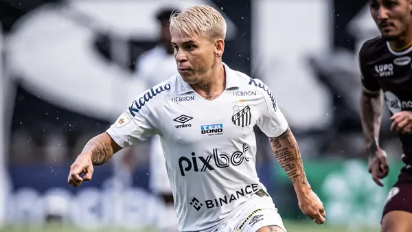 Soteldo em ação pelo Santos