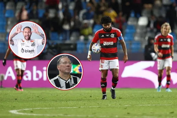 Time do Flamengo ao fundo