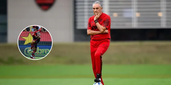 Tite apreensivo em treinamento do Flamengo