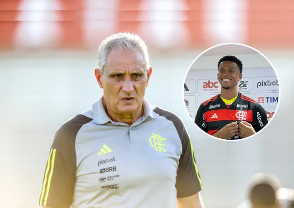 Tite e Carlinhos durante sua apresentação no Flamengo ao lado