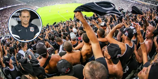 Torcida do Corinthians critica Ramón Diaz (Foto: Corinthians)