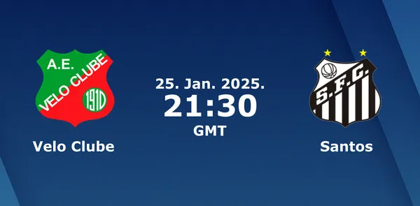 Velo Clube x Santos: horário do jogo foi alterado para as 18h30