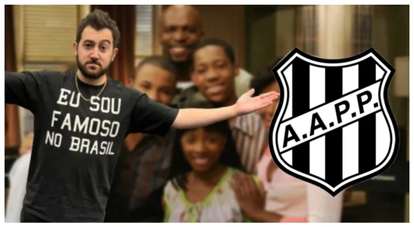 Vicent Martella e o escudo da Ponte Preta