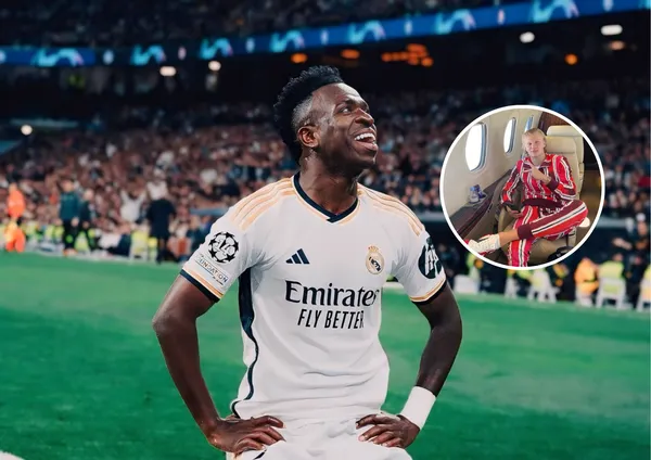 Vini Jr. e Haaland ao lado