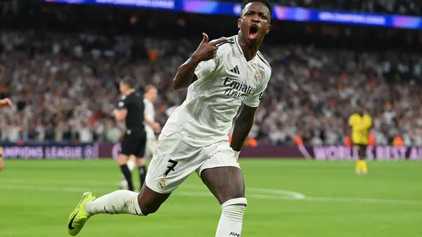 Vini Jr em partida pelo Real Madrid. Foto: Getty Images