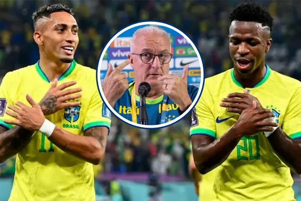 Vini Jr, melhor do mundo em 2024, e Raphinha, melhor do mundo hoje, marcaram os gols (foto: CBF)