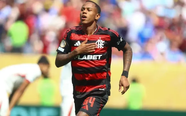 Wallace Yan comemora gol pelo Flamengo contra o Chelsea no Mundial de Clubes (Foto: Gilvan de Souza/Flamengo