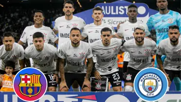 Equipe Corinthians, logo do Barcelona e do Manchester City