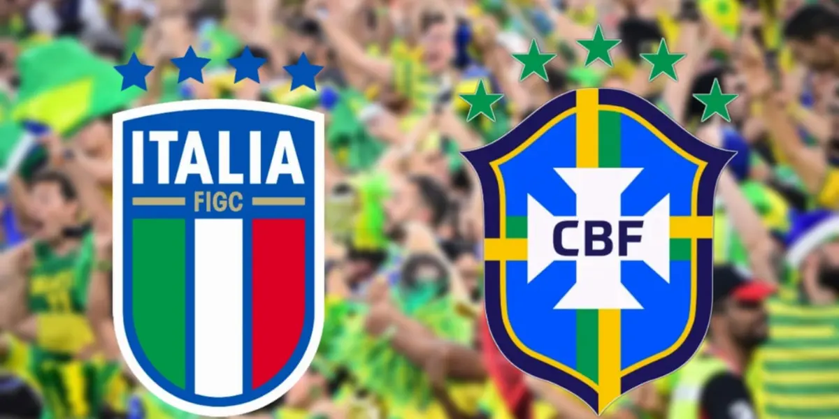 Escudo da Itália e da Seleção Brasileira