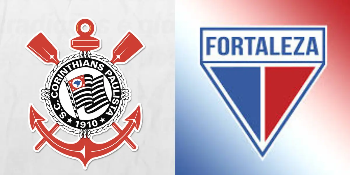 Escudo do Corinthians e ao lado o escudo do Fortaleza
