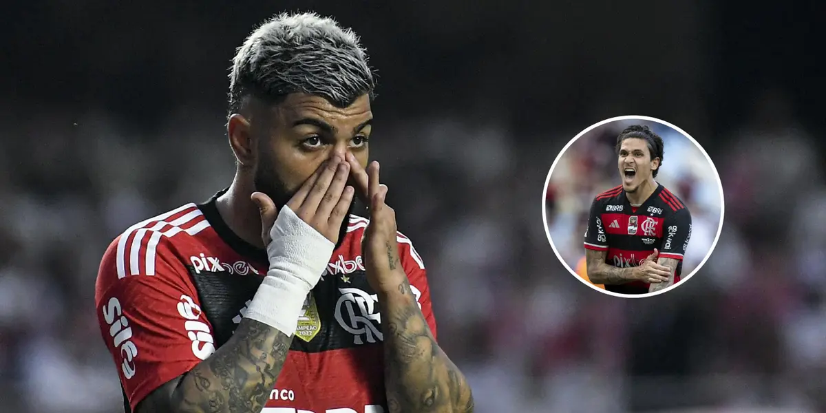 Gabigol decepcionado após partida do Flamengo